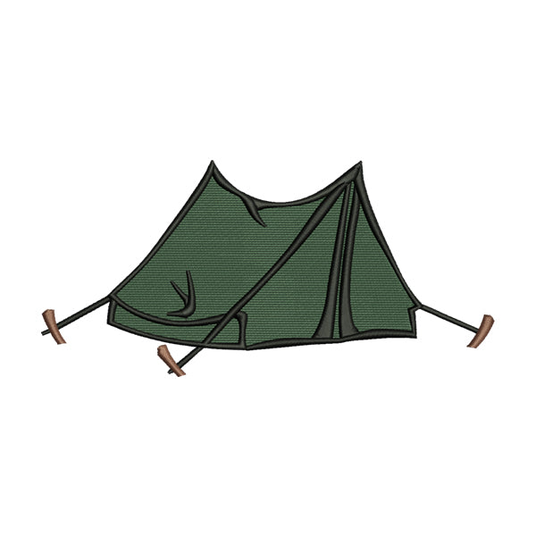 Camping Tent Embroidery Design