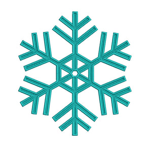 Snowflake Embroidery Design – Geometric Winter Machine Embroidery File