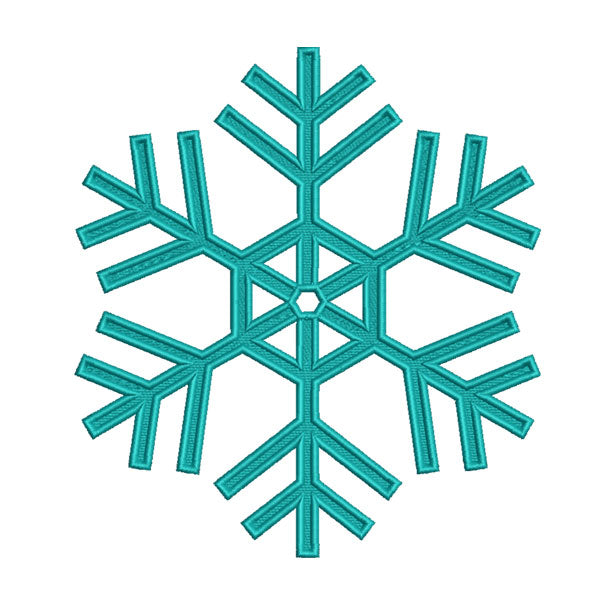 Snowflake Embroidery Design – Geometric Winter Machine Embroidery File