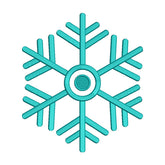 Round Center Snowflake Embroidery Design