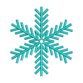 Six-Point Snowflake Embroidery Design