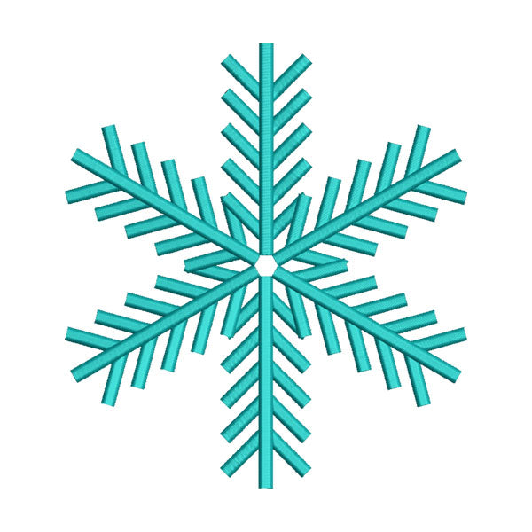 Six-Point Snowflake Embroidery Design