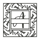 Floral Square Frame Alphabet a Monogram Embroidery Design