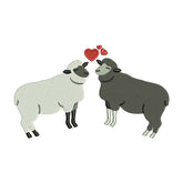 Sheep in Love Embroidery Design