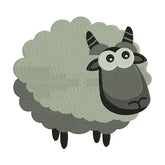 Cute Sheep Embroidery Design