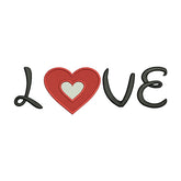 Love Heart Embroidery Design