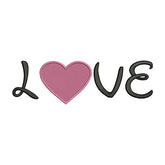 Love Heart Embroidery Design – Pink