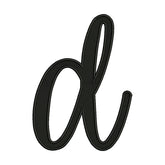 Lowercase Letter D Embroidery Design