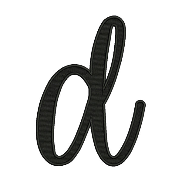 Lowercase Letter D Embroidery Design