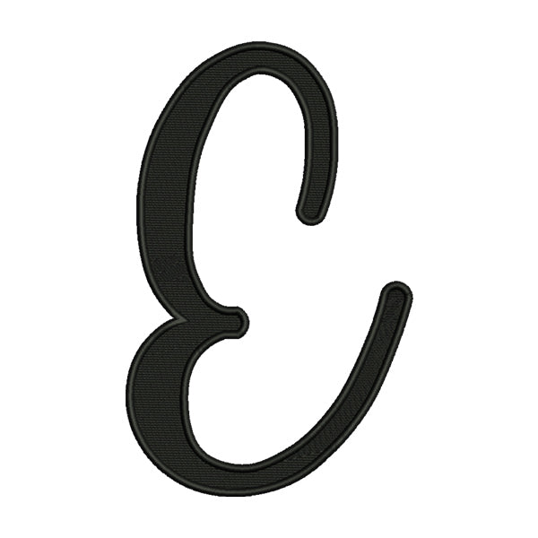 Uppercase Letter E Embroidery Design