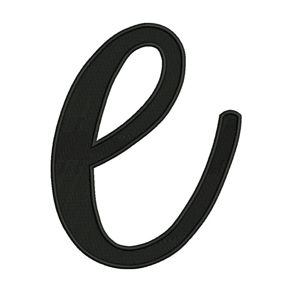 Lowercase Letter E Embroidery Design