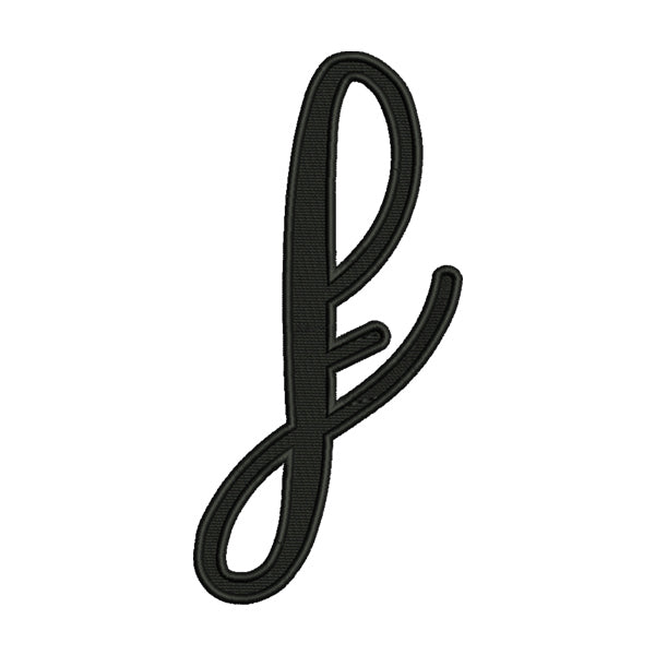 Uppercase Letter F Embroidery Design