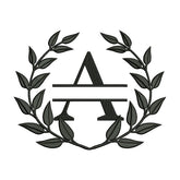 Laurel Wreath Alphabet a Monogram Embroidery Design