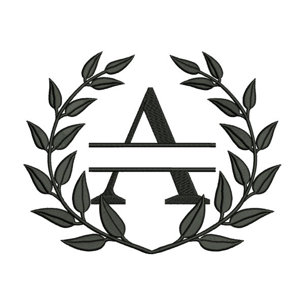 Laurel Wreath Alphabet a Monogram Embroidery Design