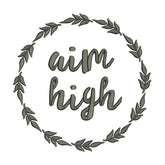 Aim High Embroidery Design