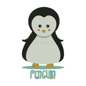Cute Penguin Embroidery Design