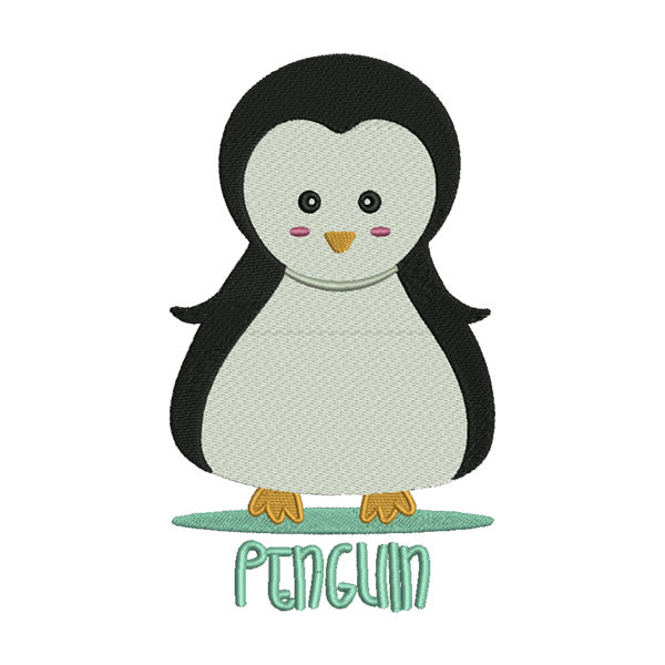 Cute Penguin Embroidery Design