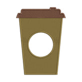 Coffee Cup Embroidery Design