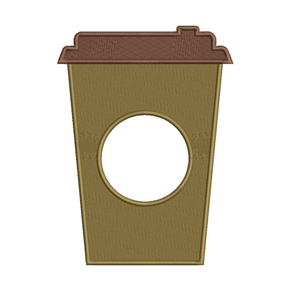 Coffee Cup Embroidery Design
