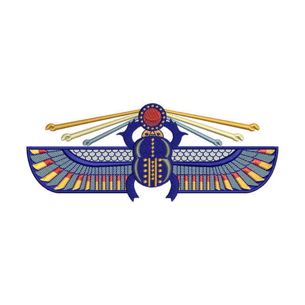 Egyptian Scarab Embroidery Design