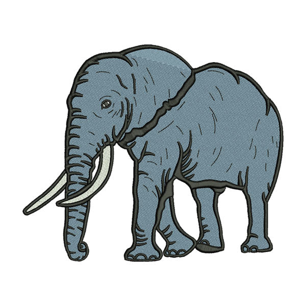 African Elephant Embroidery Design