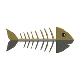 Fish Skeleton Embroidery Design – Minimalist