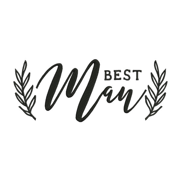 Best Man Embroidery Design