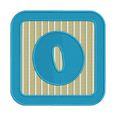 Letter O Alphabet Block Embroidery Design – Kids Applique Patch