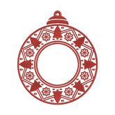 Christmas Ornament Embroidery Design – Holiday Bauble Frame