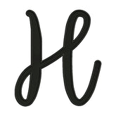 Letter H Embroidery Design – Script Monogram Alphabet