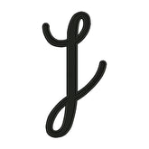 Letter J Embroidery Design – Script Monogram Alphabet