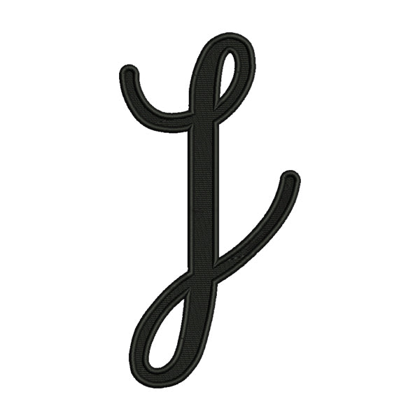 Letter J Embroidery Design – Script Monogram Alphabet
