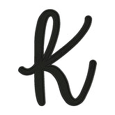 Letter K Embroidery Design – Script Monogram Alphabet