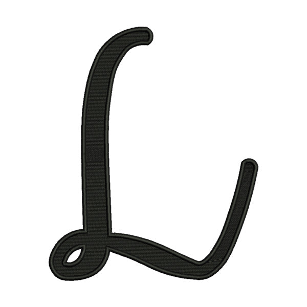 Letter L Embroidery Design – Script Monogram Alphabet