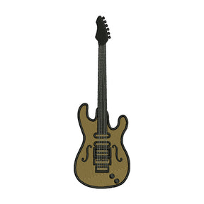 Electric Guitar Embroidery Design – Musical Instrument Patch