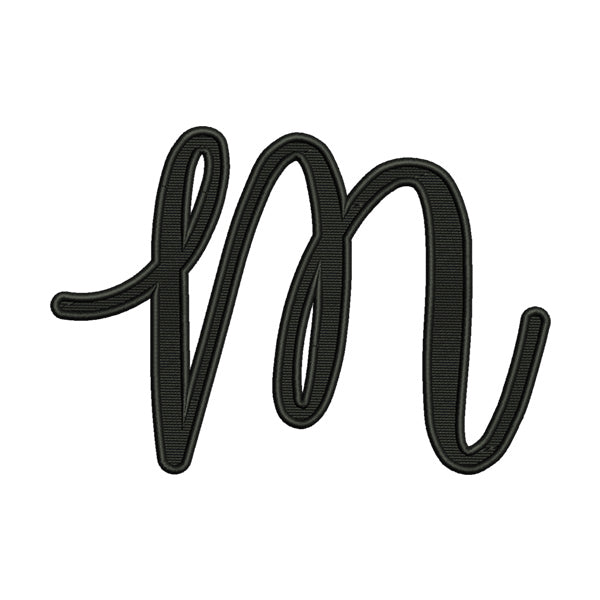 Letter M Embroidery Design – Script Monogram Alphabet