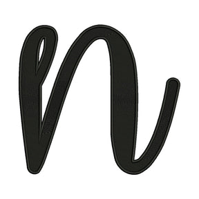 Lowercase N Calligraphy Embroidery Design