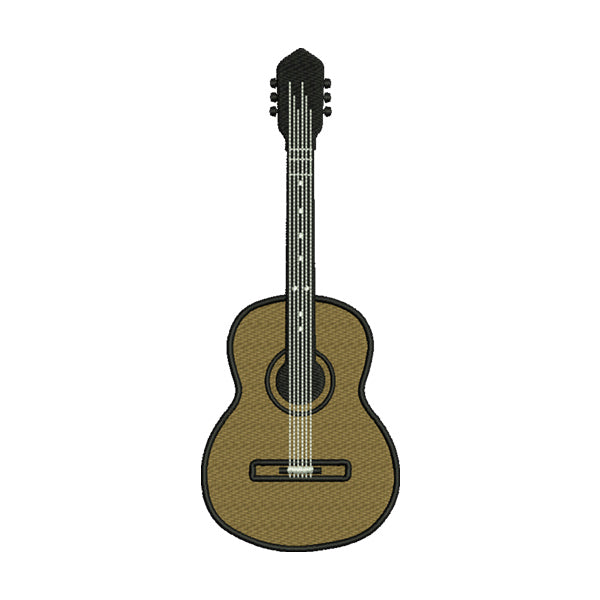 Acoustic Guitar Machine Embroidery File