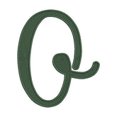 Uppercase O Calligraphy Embroidery Design