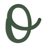 Lowercase O Calligraphy Embroidery Design