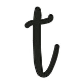 Letter t Embroidery Design – Lowercase Script Alphabet Patch
