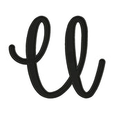 Letter U Embroidery Design – Calligraphy Script Alphabet Patch