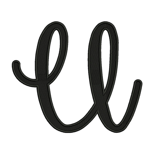 Letter U Embroidery Design – Calligraphy Script Alphabet Patch