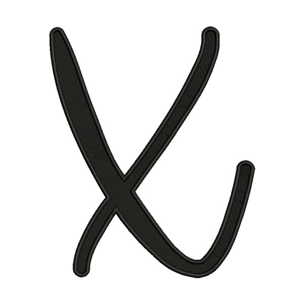 Uppercase Script Alphabet Patch – Calligraphy