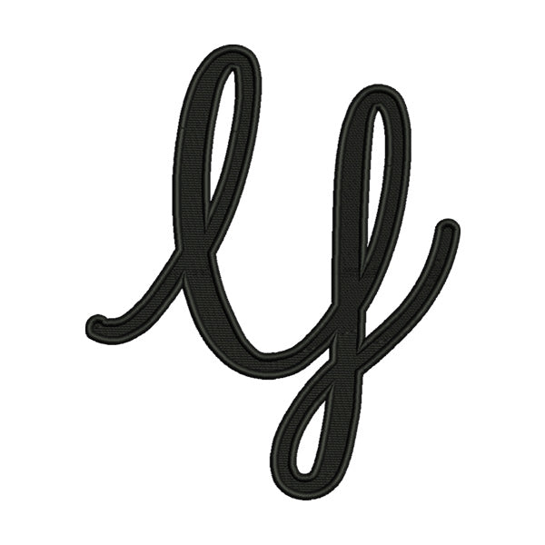 Uppercase Script Alphabet Embroidery Design