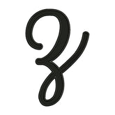 Lowercase Calligraphy Letter Z Embroidery Design