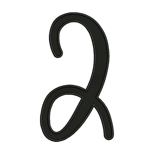 Number 2 Embroidery Design – Calligraphy Style Numeric Patch