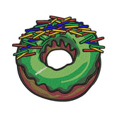 Green Sprinkled Donut Embroidery Design