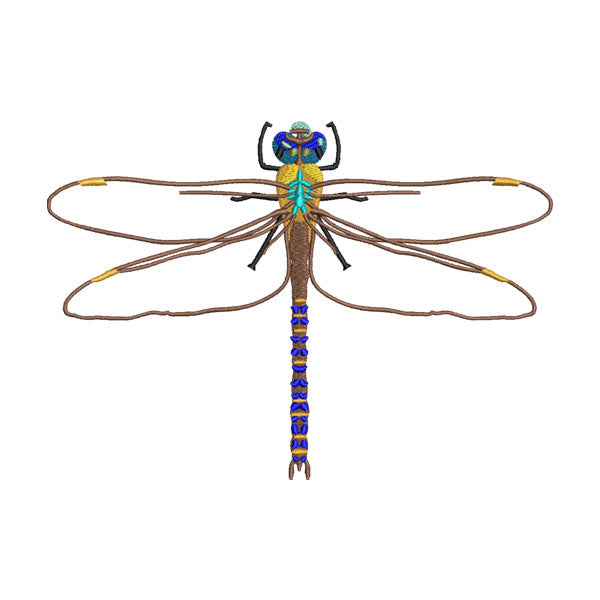 Dragonfly Embroidery Design – Colorful Insect Patch