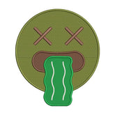 Vomiting Emoji Embroidery Design